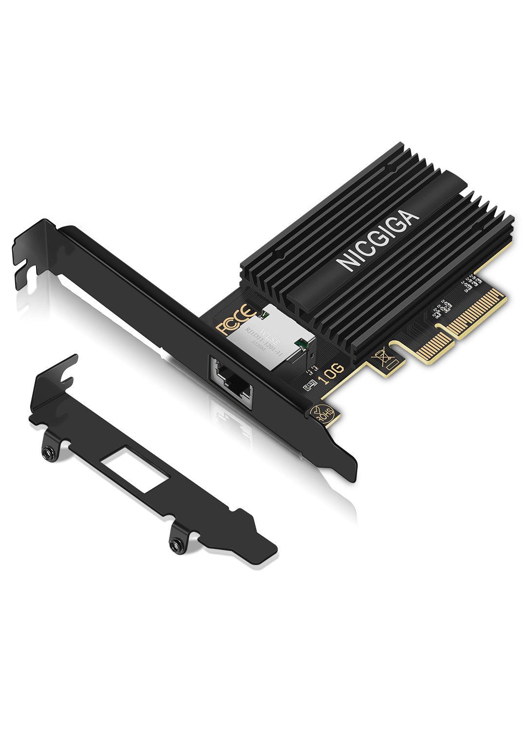 10G Base-T PCI-e Network Card, Marvell AQtion AQC113C Controller, NICGIGA 10Gb Ethernet Adapter, 10Gbe RJ45 Port NIC Card, Windows10/11/Windows Server