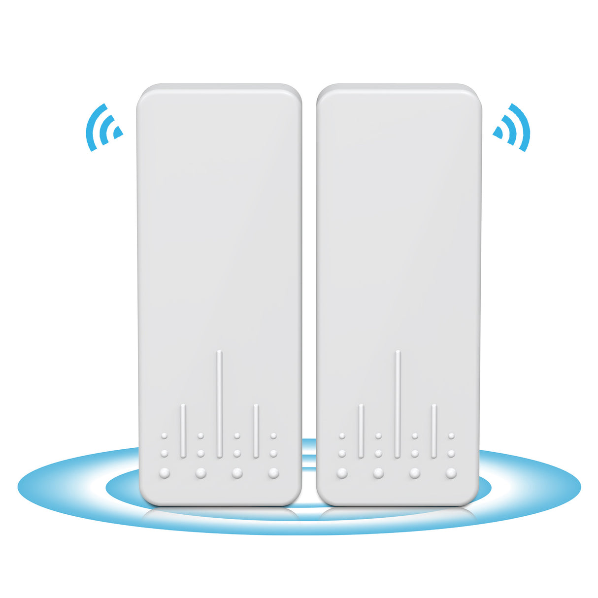 Outdoor Wireless Bridge, NICGIGA 5.8G 4KM Transmission WiFi Point-to-Point Wireless Ethernet Bridge Router, with 2 Gigabit RJ45 LAN Ports, 2-Pack CPE, Factory Pairing Without Setting, Plug and Play.