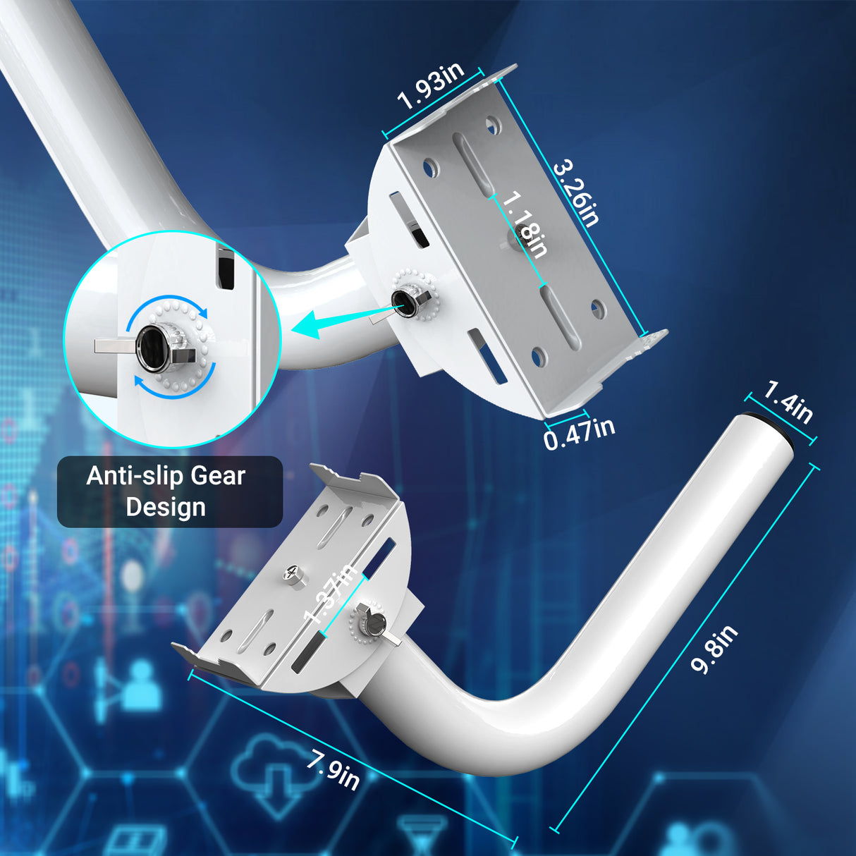 NICGIGA Wireless Bridge Bracket Mount, Pole and Wall-Mounted Mount for Outdoor Point to Point AP Access Client Bridge CPE, 2-Pack