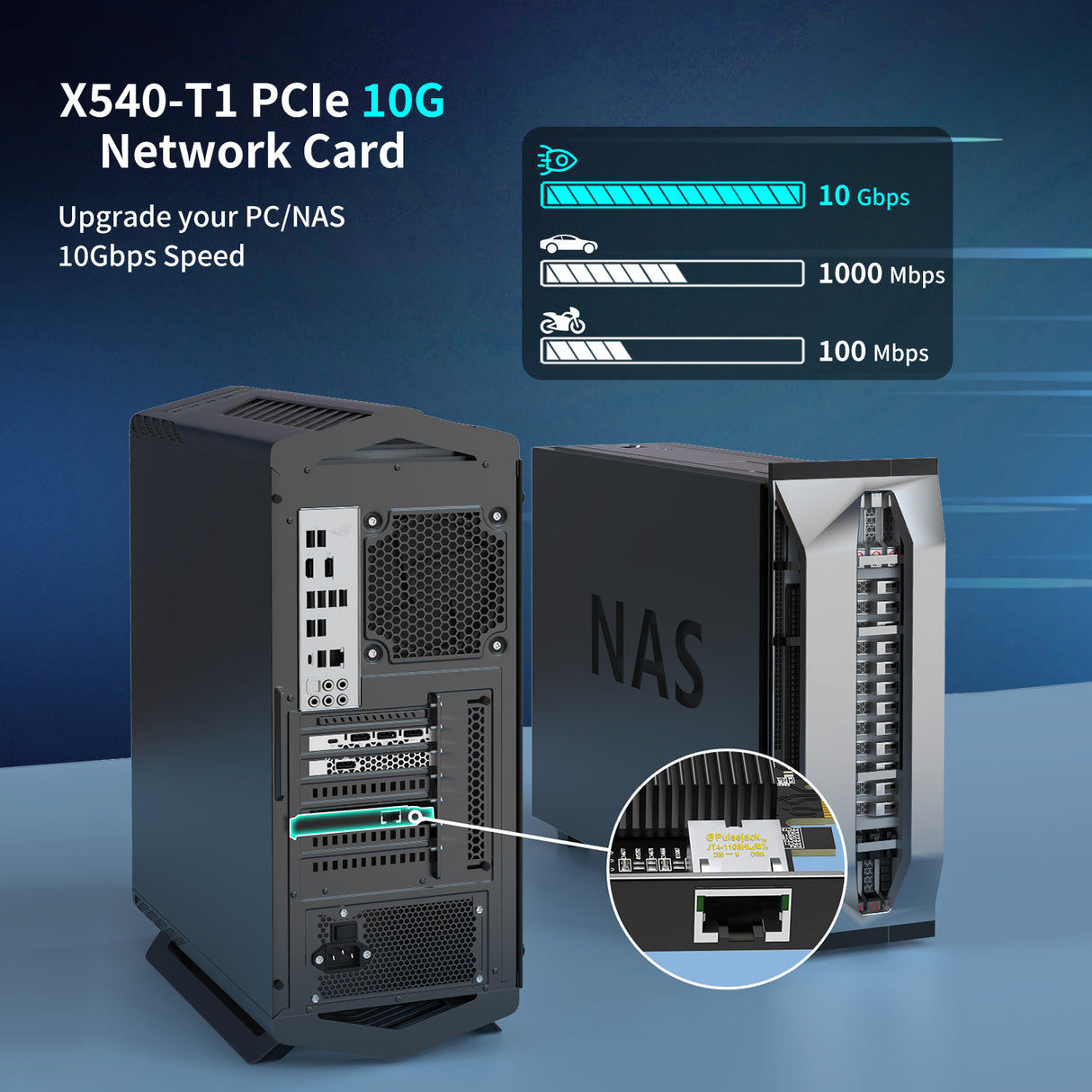 Carte réseau PCI-e Base-T 10 Go, contrôleur Marvell AQtion AQC107, adaptateur Ethernet NICGIGA 10G, carte NIC port RJ45 10 Gbe, prise en charge Windows/WindowsServer/Linux/VMware