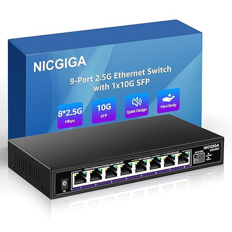 Enhance Your Network with the 8 Port 2.5G Ethernet Switch with 10G SFP Uplink
