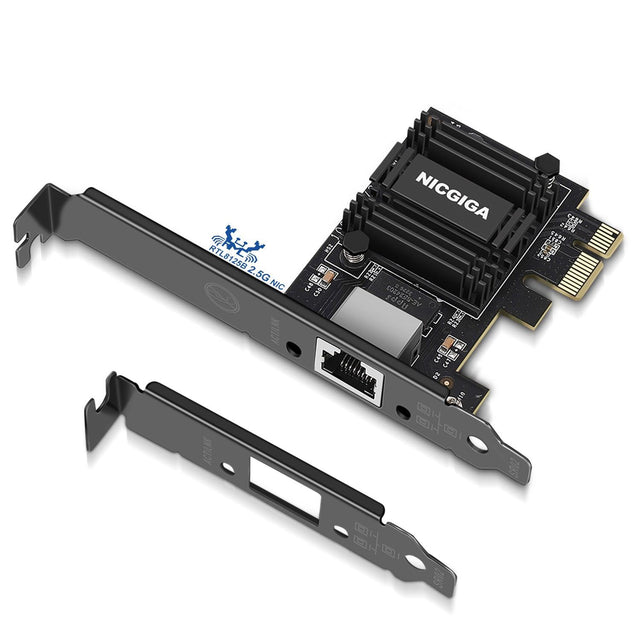 NICGIGA 2.5G Base-T PCIe Network Adapter, Realtek RTL8125B 2.5Gbps/1Gbps/100Mbps PCI Express Gigabit Network Card Convert to Ethernet RJ45 LAN Port for Gaming/Office, Support Windows/Linux - NICGIGA