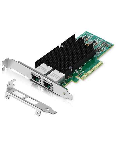 10Gb Dual LAN Base-T PCI-e Network Card, Intel X540 Controller, NICGIGA 10Gbps Ethernet Adapter, 2 * 10Gbe RJ45 Port ， 10G NIC Card, Support Windows/Windows Server/Linux/Vmware/ESX - NICGIGA