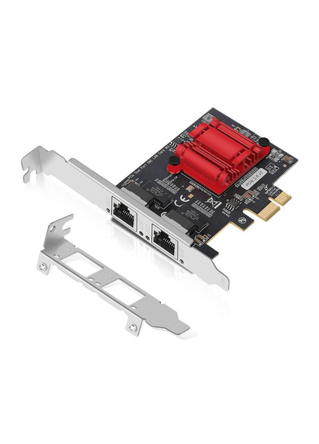 Dual LAN Gigabit Network Card, NICGIGA 2 * 1000Mbps Ethernet Interface Adapter, with Intel 82575/82576, 2 Port PCIe NIC, Support Windows/Windows Server/Linux/Freebsd/DOS - NICGIGA