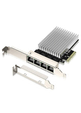 4 Port 2.5Gb PCIe Network Card, 4 Port 2.5 Gigabit Ethernet Interface Adapter, with Realtek RTL8125B, Support NAS/PC, 2.5G NIC Compliant Windows/Linux/MAC OS