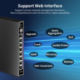 8 Port 2.5G Web Smart Managed Ethernet Switch with 10Gbps SFP Uplink,Compatible with 100/1000/2500Mbps Network, 2.5Gbps Management Switch Easy for 2.5Gb NAS,PC,WiFi6 Router,Wireless AP. - NICGIGA