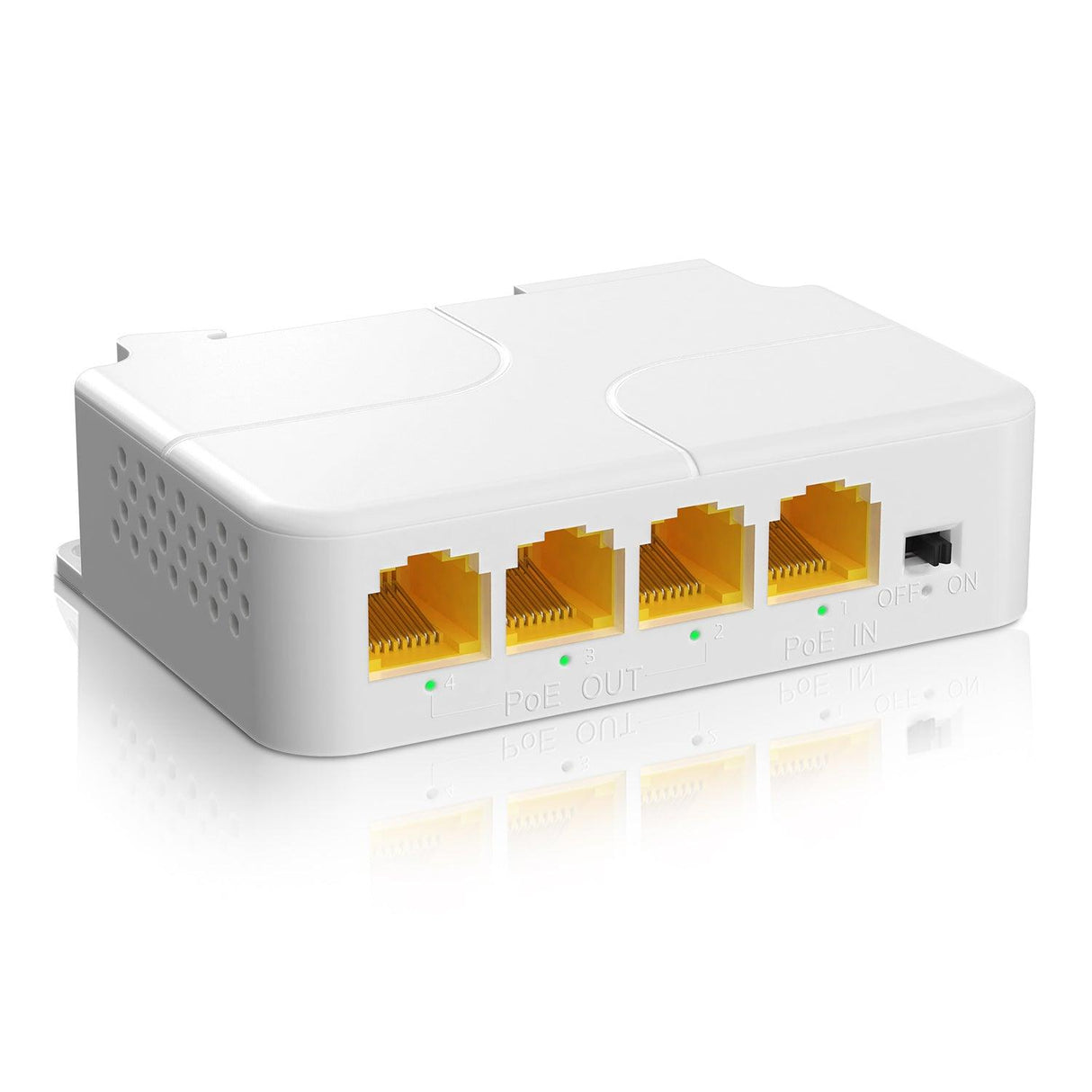 1 in 3 Out Gigabit PoE Extender, NICGIGA 3 Port PoE Repeater 100 Meters(328 ft),IEEE 802.3af/at Power Over Ethernet PoE Splitter to 3 PoE Devices Like IP Cameras, IP Phone, Wireless AP
