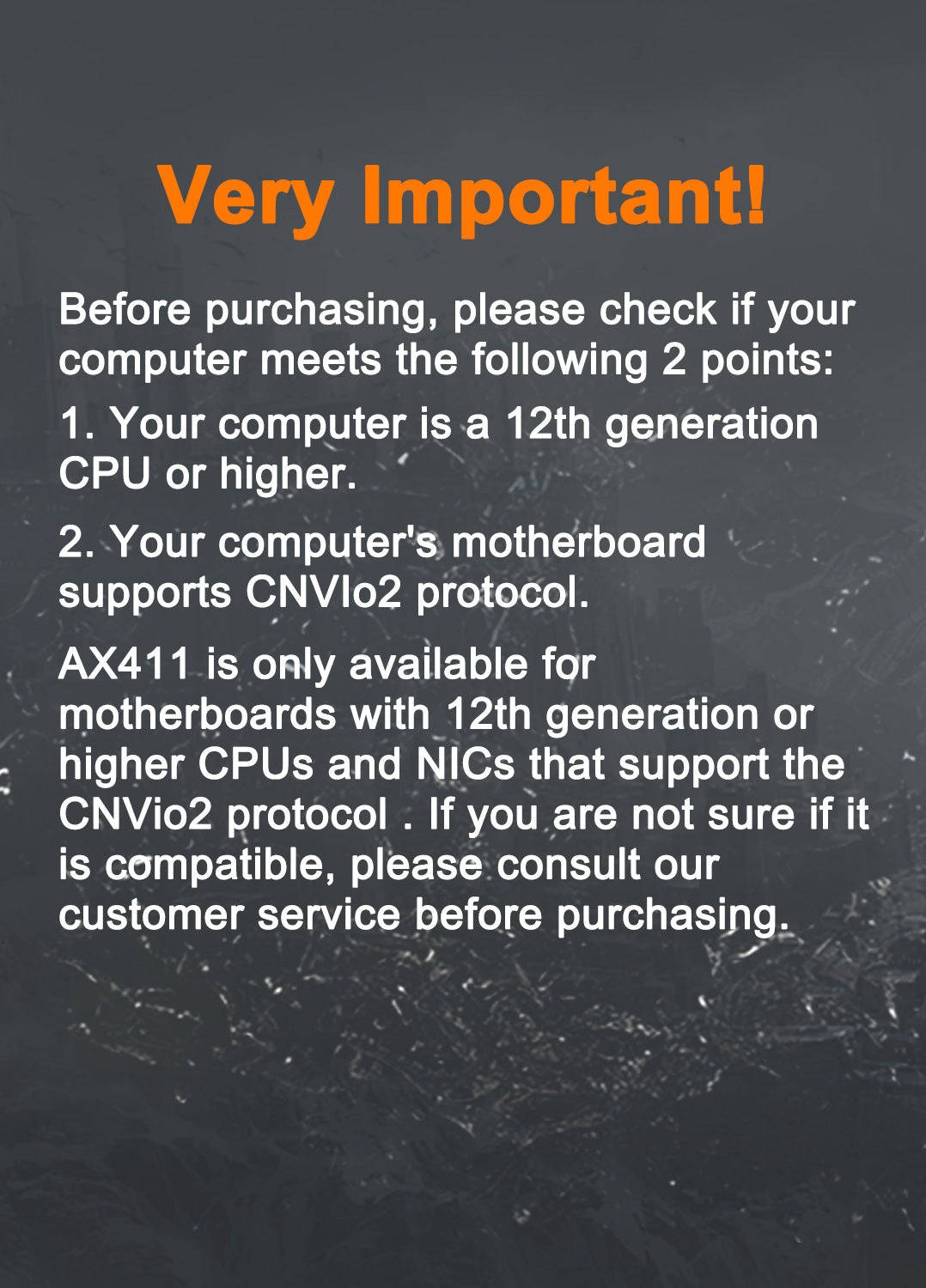 WiFi 6E Wireless Card Intel AX411 NGW M.2: CNVio2, Bluetooth 5.3, Tri-Band 5400Mbps, Network Adapter for Laptop Support Windows 10/11 (64bit),Linux. Only Available with Gen Intel 12+ CPU