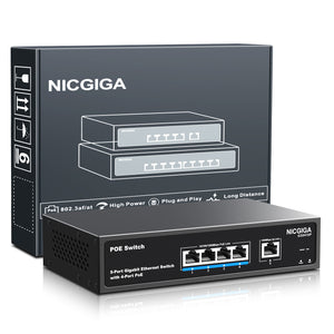 4 Port 1000Mbps PoE ➕ 1 x Gigabit Uplink