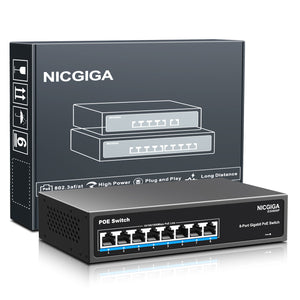 8 Port 1000Mbps PoE 