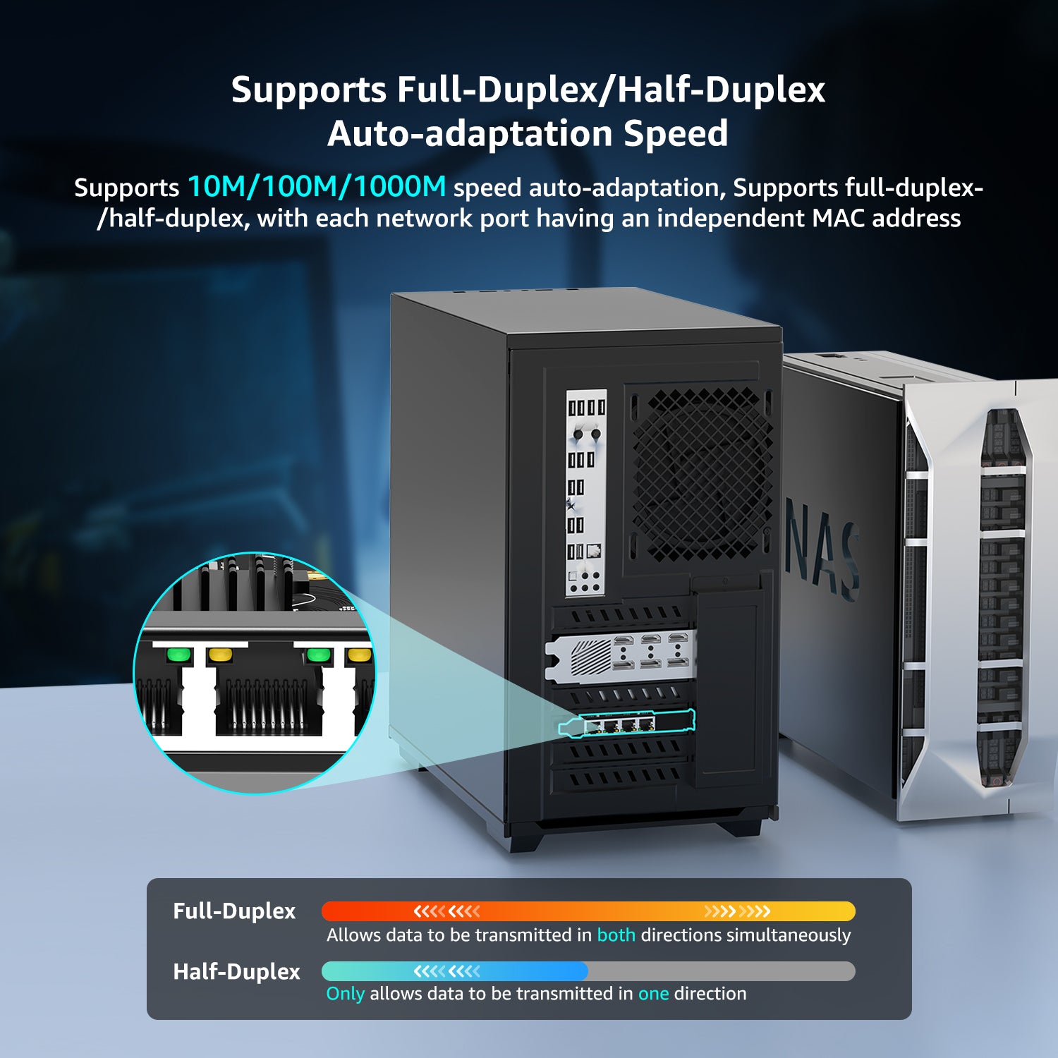 4 Port Gigabit Base-T Network Card, Intel I350 Controller, NICGIGA 4 P