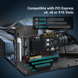 4 Port Gigabit Base-T Network Card, Intel I350 Controller, NICGIGA 4 Port 1G PCIe Ethernet Adapter, 4 x 1Gbe RJ45 Port NIC Card, Windows10/11/Windows Server/Linux
