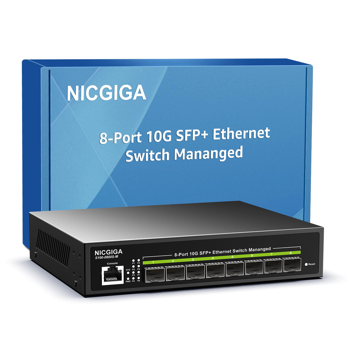 8口万兆光管理型, S100-0800S-M