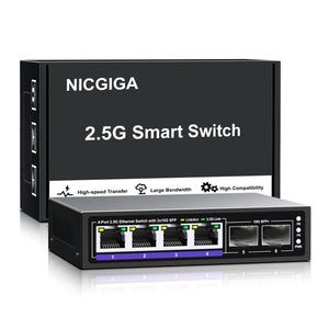 4 Port 2.5G Switch ➕ 2 x 10G  SFP+ Uplink