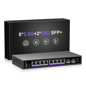 8 Port 2.5G ➕ 2 x 10G SFP+ Uplink